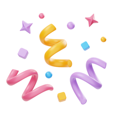 Confetti  3D Icon