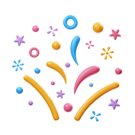 Confetti  3D Icon