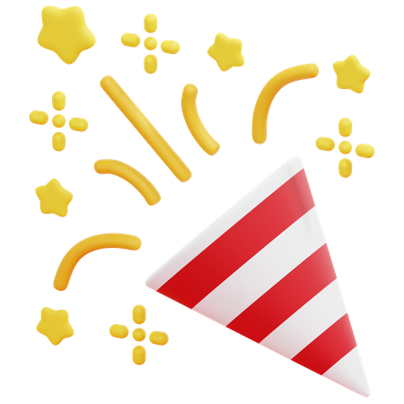 Confetti  3D Icon