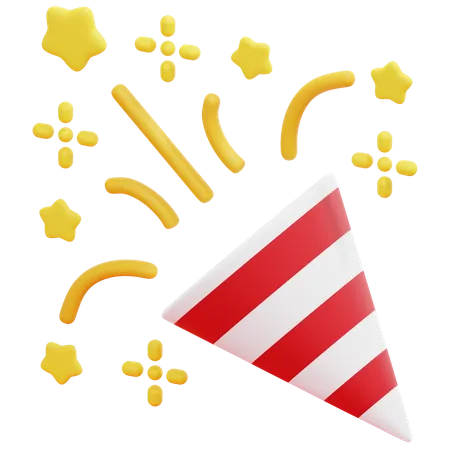 Confetti  3D Icon