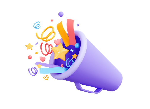 Confetti  3D Icon