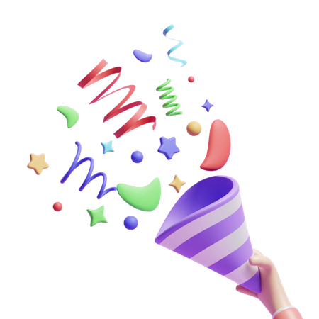 Confetti  3D Icon
