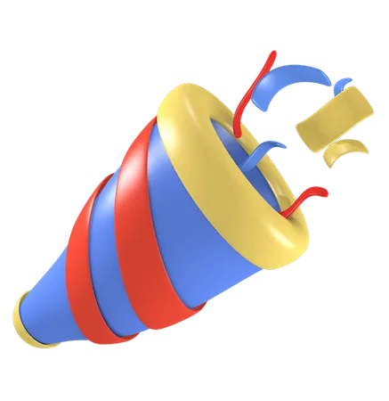 3 D Rendering Of New Year Icon Trumpet 3D Illustration
