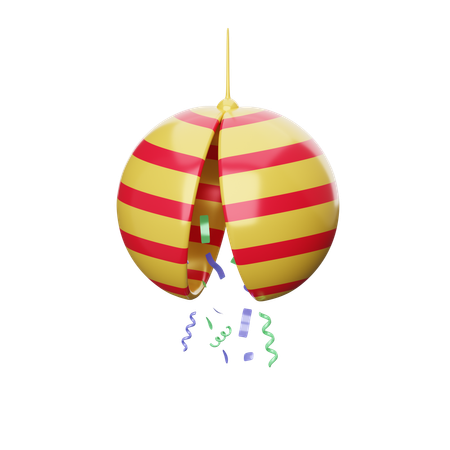 Confetti Ball  3D Icon