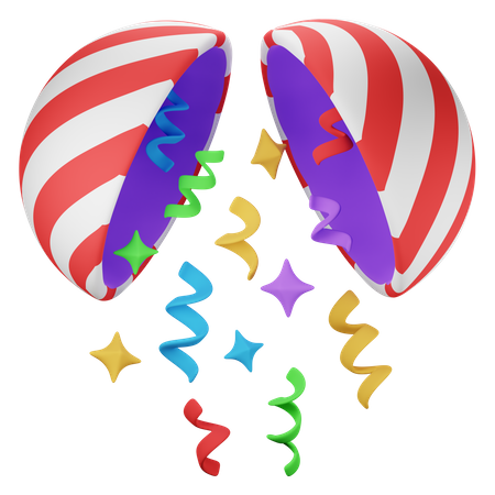 Confetti Ball  3D Icon