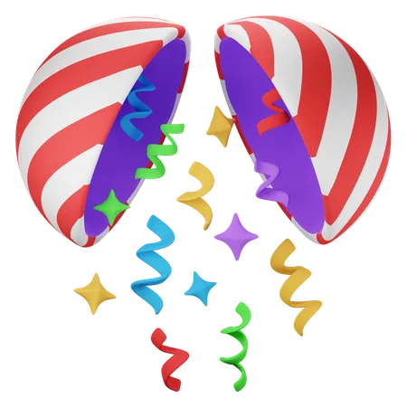 Confetti Ball  3D Icon