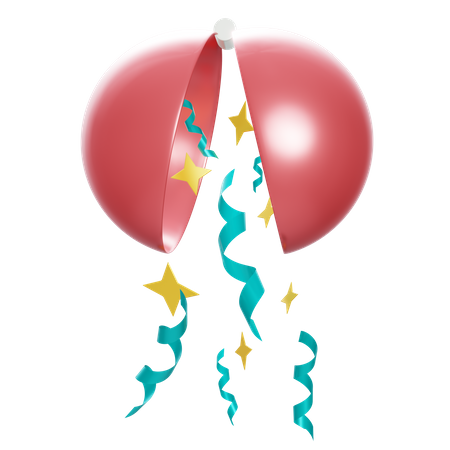 Confetti Ball 3D Illustration