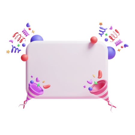 Confetti Board  3D Icon