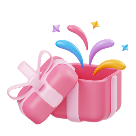 Confetti Box  3D Icon