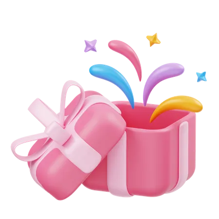 Confetti Box  3D Icon