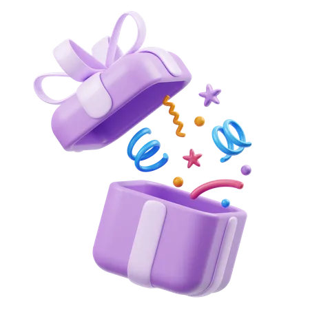 Confetti Box  3D Icon