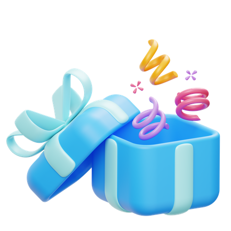 Confetti Box  3D Icon