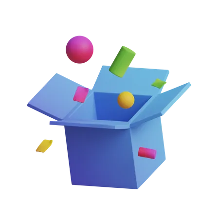 Confetti Box  3D Icon