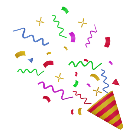 Confetti burst cone  3D Icon