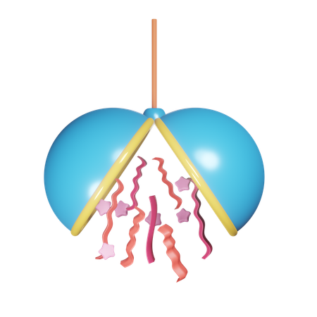 Confetti Burst Emoji  3D Icon