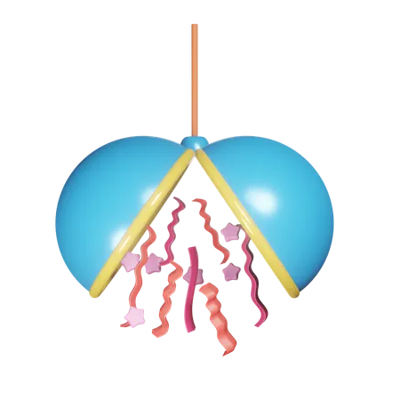 Confetti Burst Emoji  3D Icon