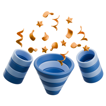 Confetti Bursting  3D Icon