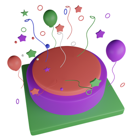 Confetti button  3D Icon