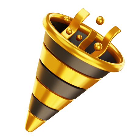 Confetti Cone  3D Icon