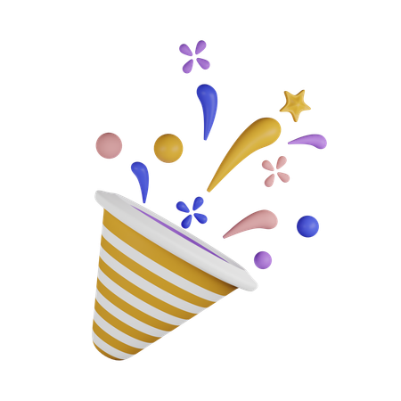 Confetti cone  3D Icon