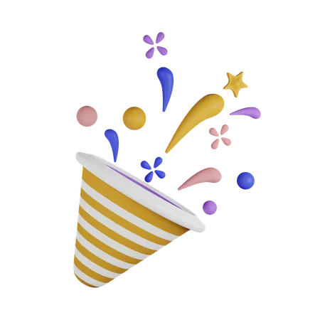 Confetti cone  3D Icon