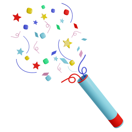 Confetti Pop  3D Icon