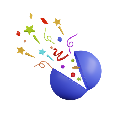 Confetti Pop  3D Icon