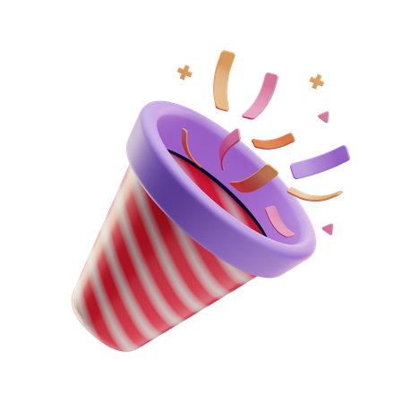 紙吹雪ポッパー  3D Icon