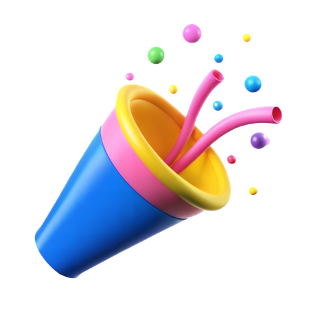 Confetti Popper  3D Icon