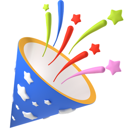 Confetti Popper  3D Icon