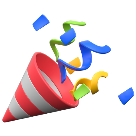 Confetti Popper  3D Icon