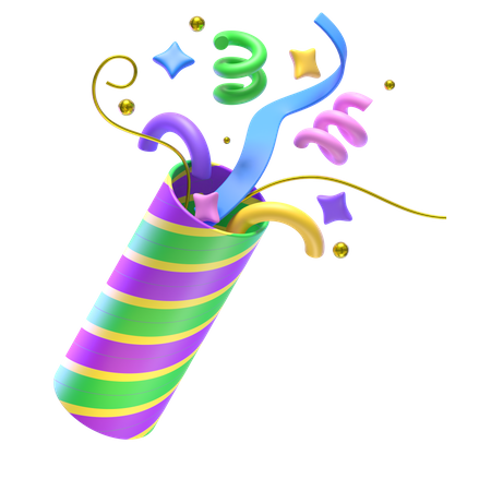 Confetti Popper  3D Icon