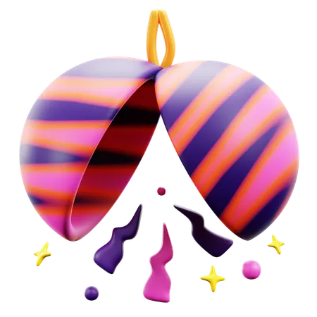 Confetti Ball Explosion Surprise Birthday New Year Decoration 3 D Icon Illustration Design 3D Icon