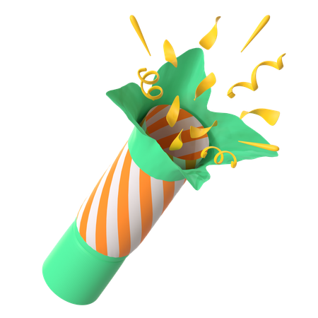 Confetti Poppers  3D Icon