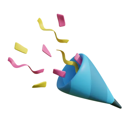 Confetti Poppers  3D Illustration