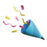 3d confetti popper emoji