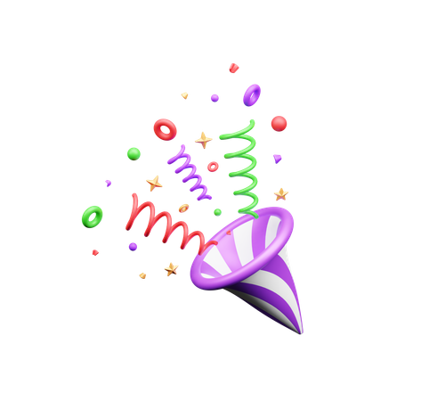 Confettis  3D Icon