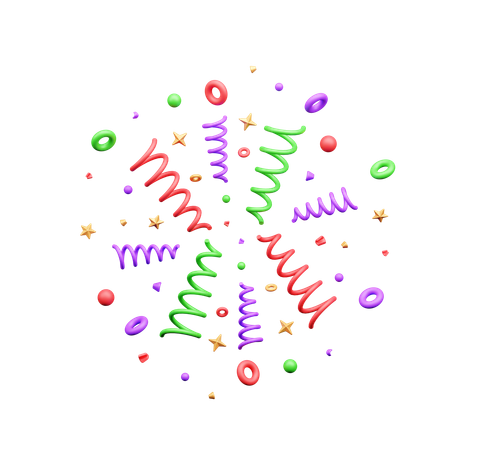 Confettis  3D Icon