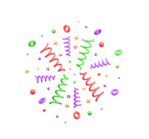 Confettis  3D Icon