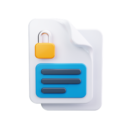 Confidencialidad  3D Icon