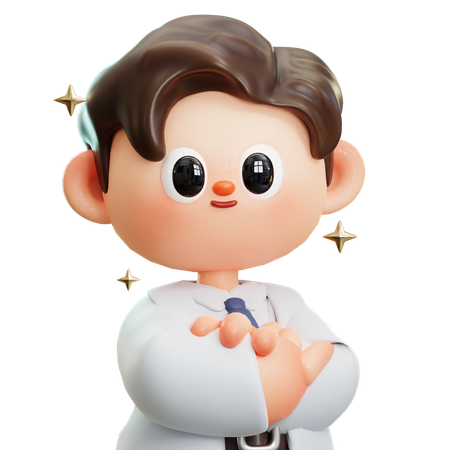 Confident Doctor  3D Illustration