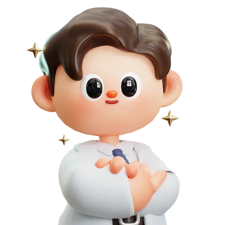 Confident Doctor  3D Illustration