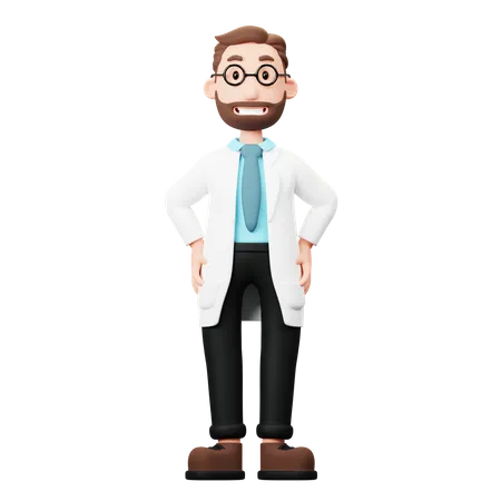 Confident Doctor  3D Illustration