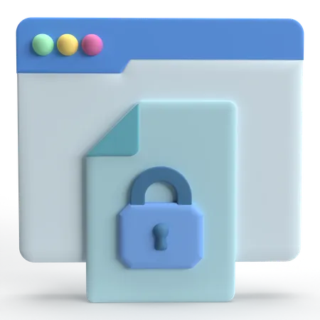 Confidential Data  3D Icon