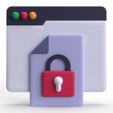 Confidential Data  3D Icon