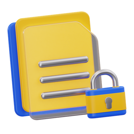 Confidential Document  3D Icon