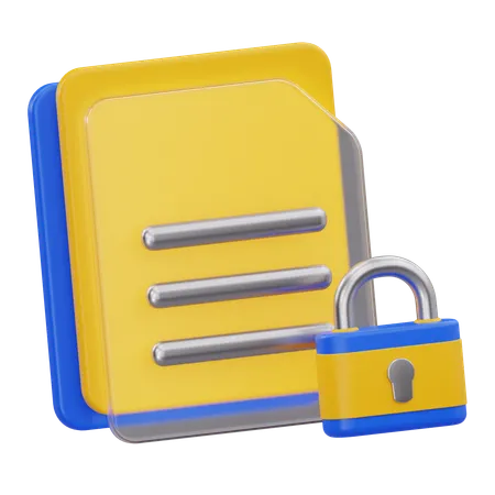 Confidential Document  3D Icon