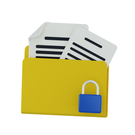 Confidential Document  3D Icon