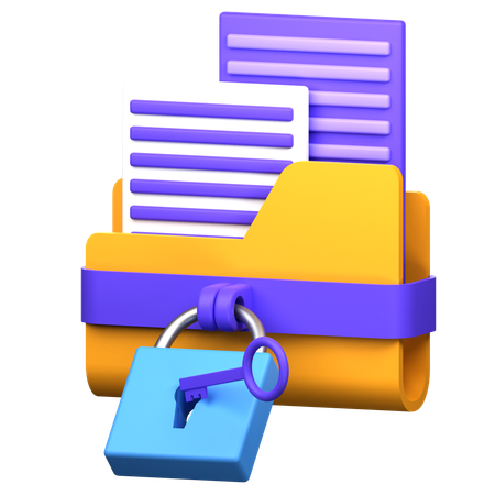 Confidential Document  3D Icon