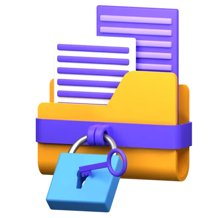 Confidential Document  3D Icon